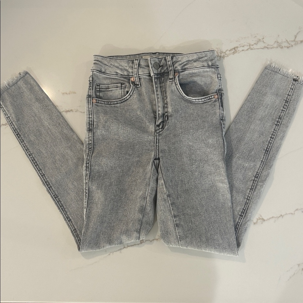 Free People Gray Skinny Jeans